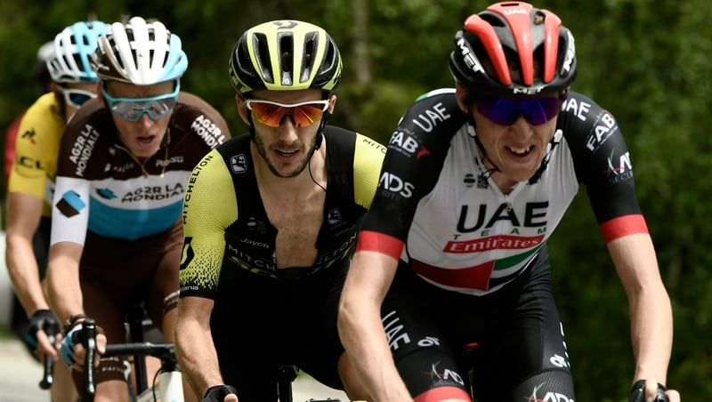 Dan Martin in action during today's sixth stage at Critérium du Dauphiné