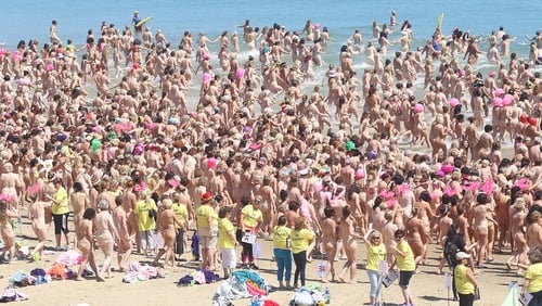 Over 2,500 women took part in the record attempt, which was in aid of cancer charity Aoibheann's Pink Tie