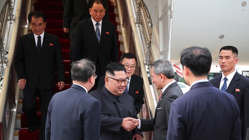 Kim Jong-un arrived in Singapore this morning