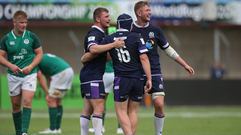 Scottish players celebrate their victory over Ireland in the World Rugby U20 Championship