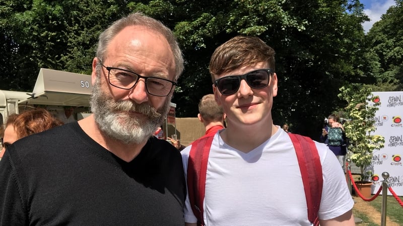 Liam Cunningham with his son at Taste of Dublin 2018