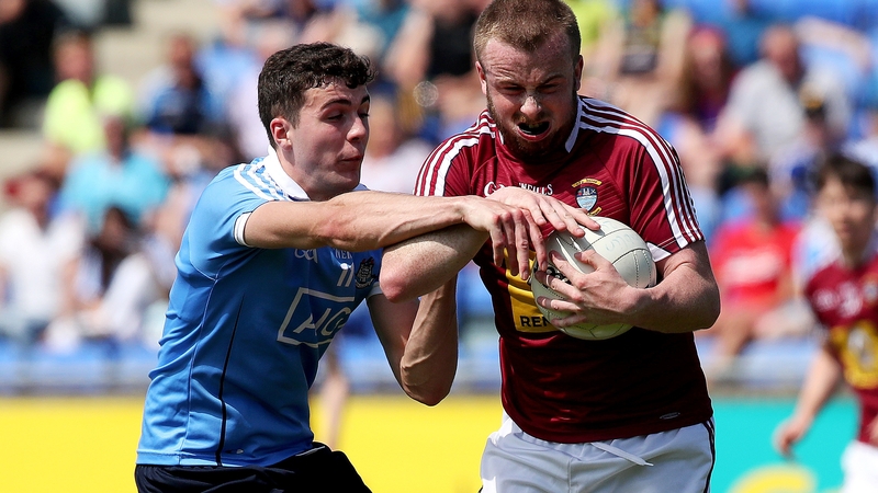 James Madden (L) in action for Dublin U-20s