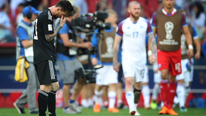 Lionel Messi is a frustrated figure at full time