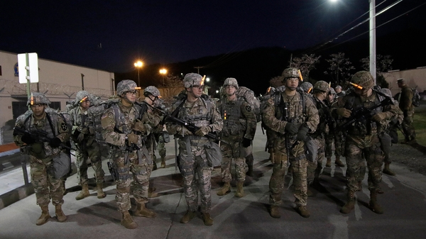 About 28,500 US troops are stationed in South Korea
