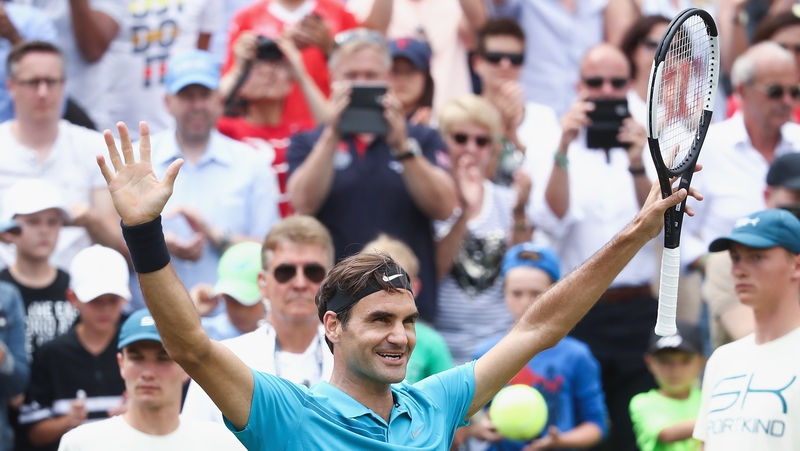 Federer beat Milos Raonic in straight sets