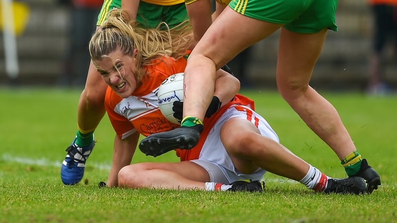 Kelly Mallon of Armagh under pressure to retain possession