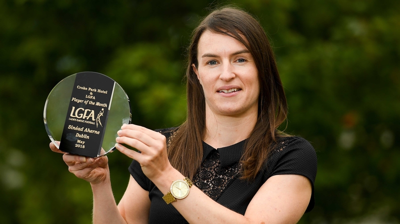 Aherne with her player of the month award