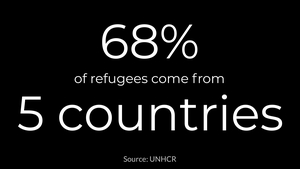 More than two-thirds of the world's refugees came from just five countries. They are: