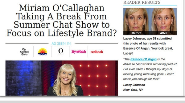 Scam Advert: Miriam O'Callaghan confirms that she has nothing to