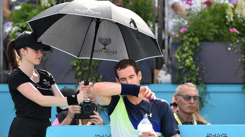 Andy Murray had a visible limp at Queen's