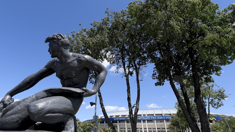 The game at the Luzhniki Stadium kicks off at 1pm