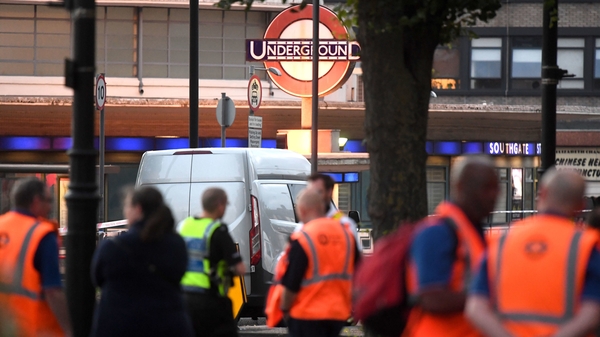 Emergency services at the scene at Southgate tube station