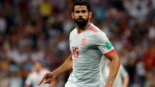 Diego Costa leads the line for Spain