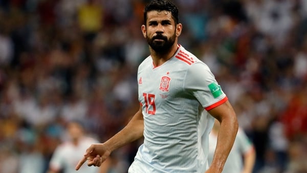 Diego Costa leads the line for Spain
