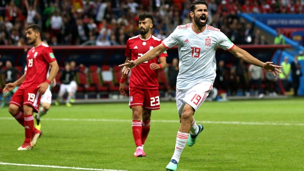 Diego Costa celebrates his good fortune