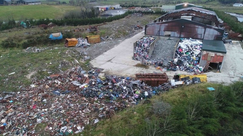 The site of the illegal dump in Co Donegal operated by Jim Ferry