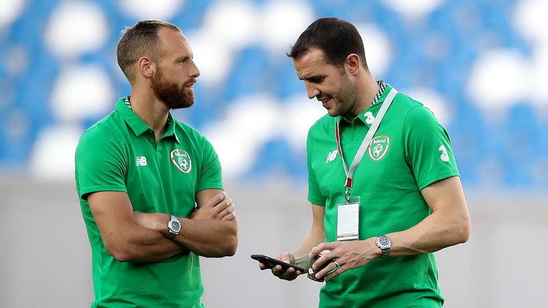 David Meyler (l) and John O'Shea will face Frank Lampard's Derby