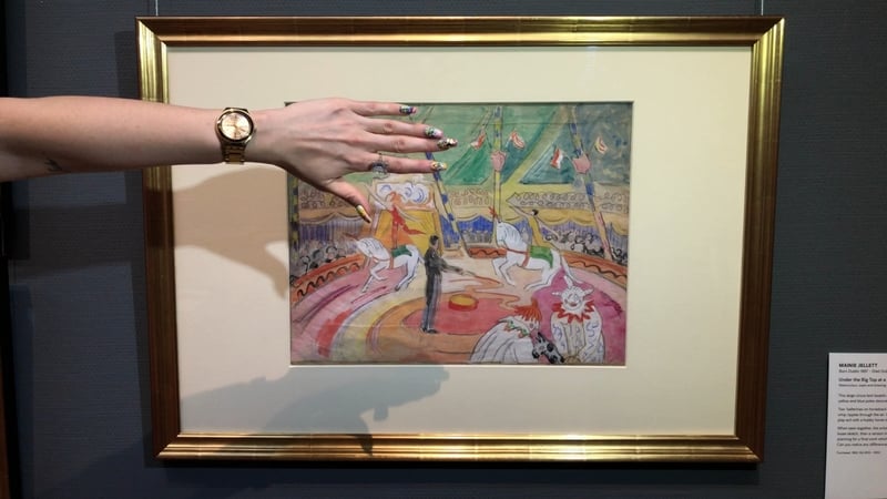 Under the Big Top at a Circus by Irish painter Mainie Jellett is the inspiration for nail artist's Rebecca McParland's design