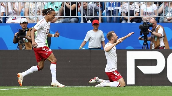 Christian Eriksen opened the scoring for Denmark