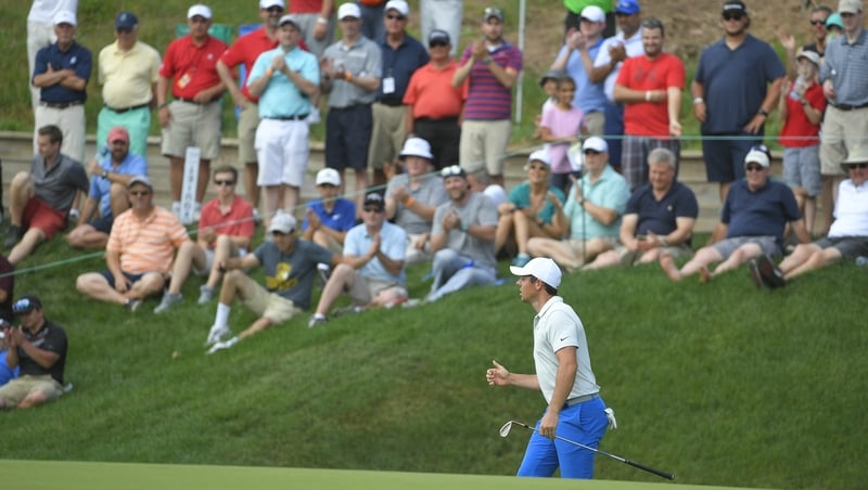 McIlroy hit the first 17 greens in regulation, before missing the putting surface with his approach shot at the last for his only bogey.