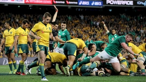 CJ Stander scores Ireland's only try