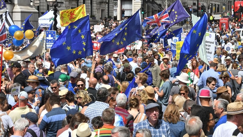 Thousands began marching at Pall Mall this afternoon
