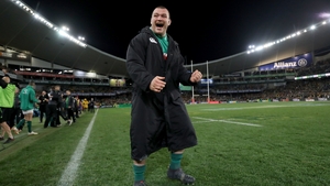 Jack McGrath celebrates at the final whistle