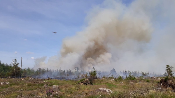 A helicopter is being used to tackle the