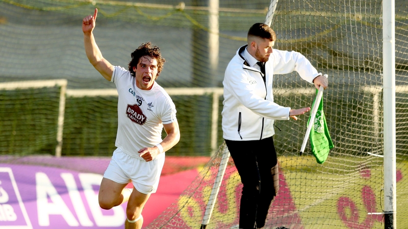 Kildare's Chris Healy celebrating a late goal