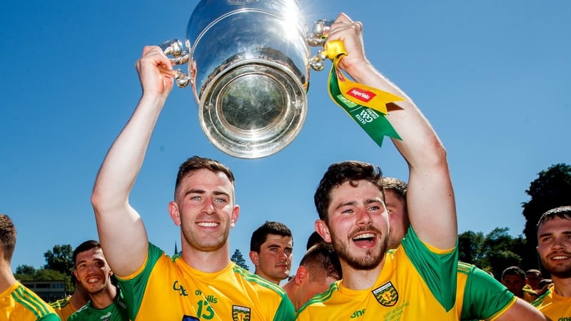 Patrick McBrearty and Ryan McHugh celebrate victory