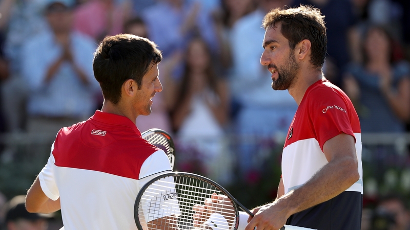 The number one seed defeated Djokovic 5-7 7-6 (7/4) 6-3.