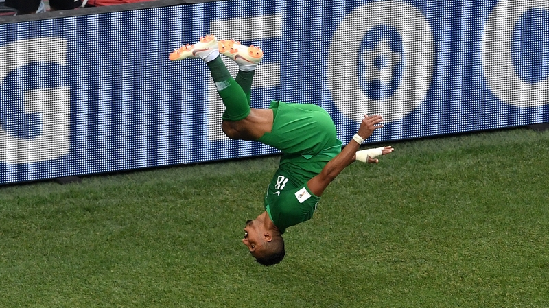 Salem Al-Dawsari celebrates his injury-time winner