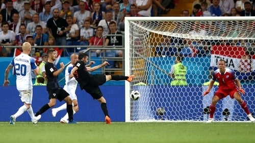 Milan Badelj opens the scoring for Croatia