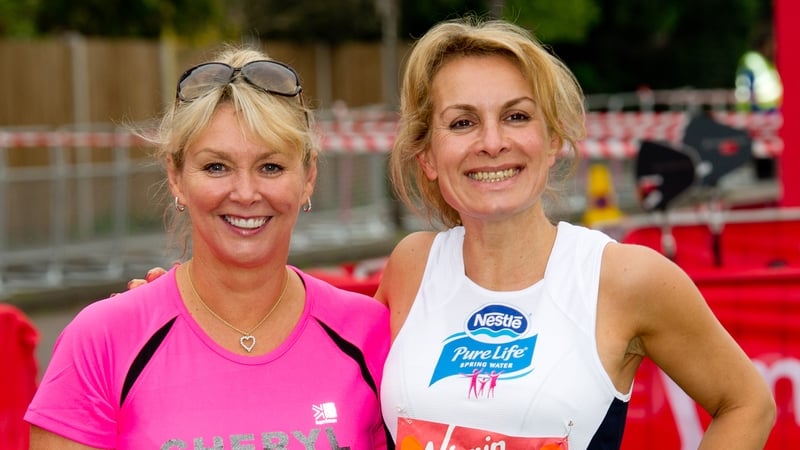 Cheryl Baker (left) and Jay Aston at the London Marathon in 2011 - "We are as one. We are rooting for her"