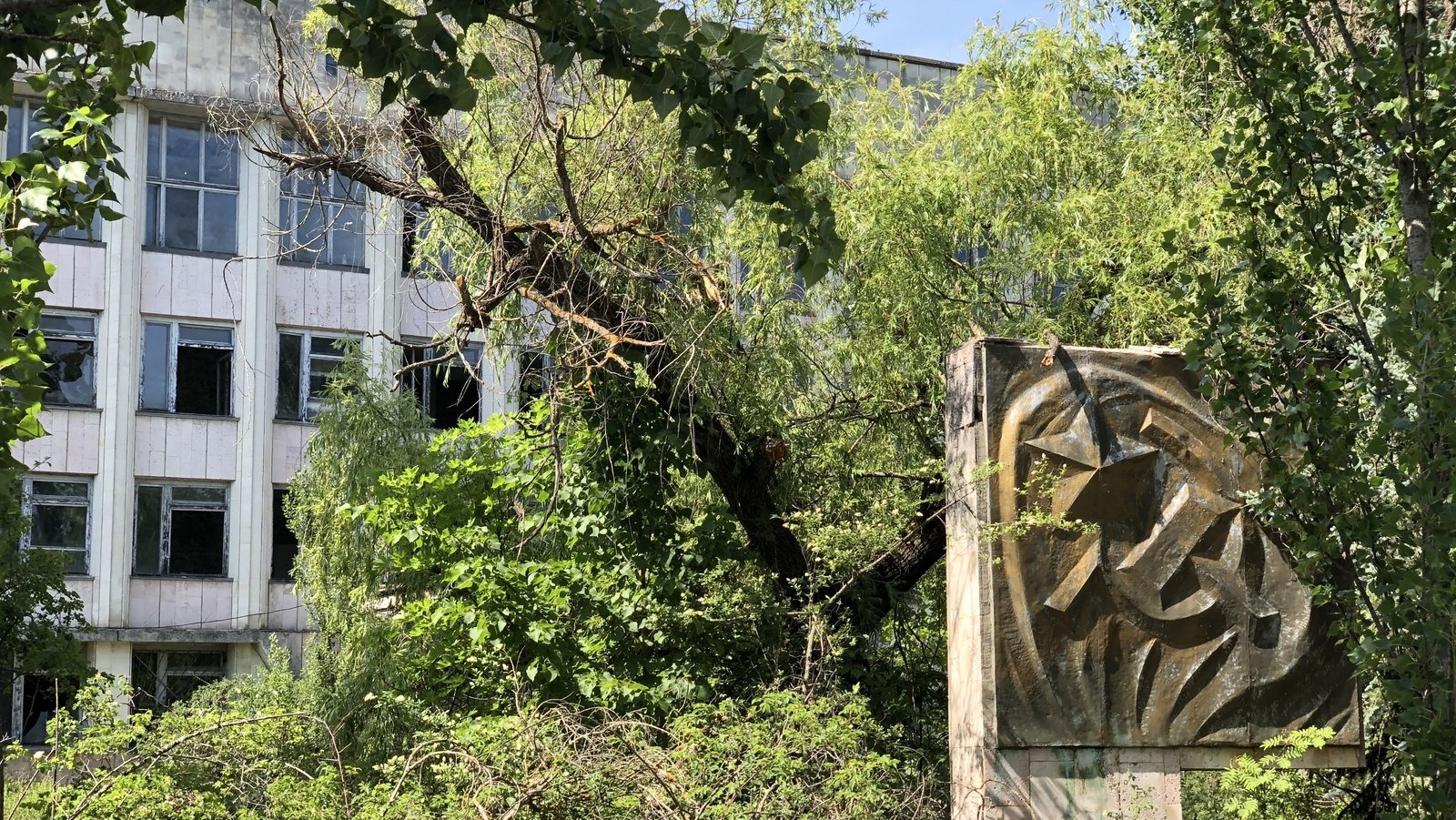 An abandoned building in Pripyat