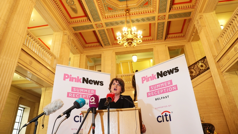 Mrs Foster said that she does not 'define anyone on the basis of their religion, race or sexuality'