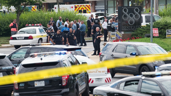 The shooting took place at the Capital Gazette building in Annapolis