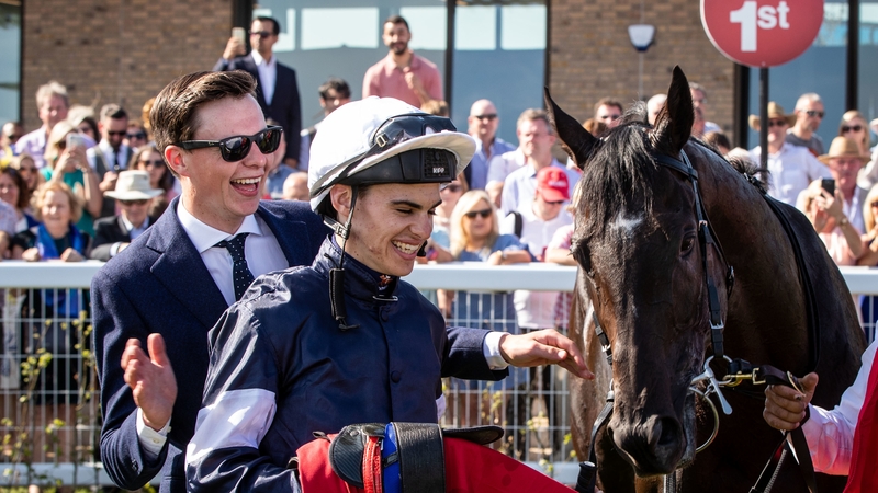 Latrobe hit the front with two furlongs to run