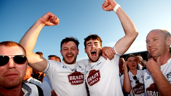 Pascall Connell and Mark Sherry celebrate after the game
