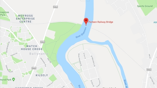 The man got into difficulty while swimming at Parteen Railway Bridge, Thomondgate, Limerick (Pic: Google Maps)