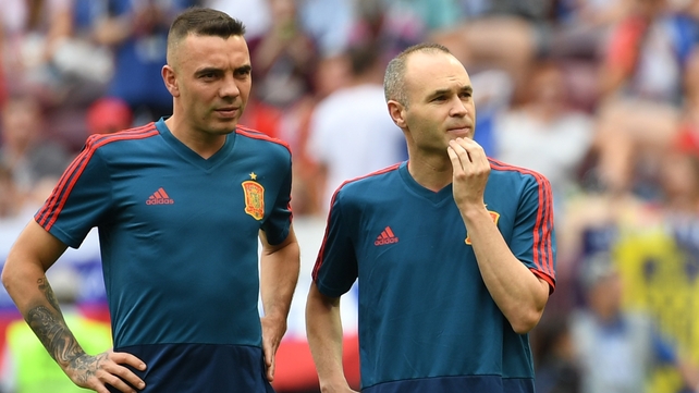 Andres Iniesta was left on the Spanish bench