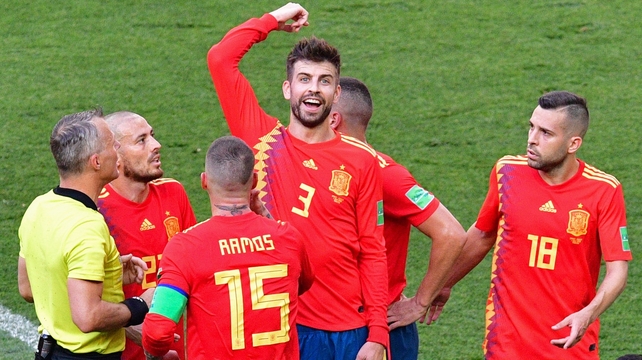 But there was a twist in the tale - Gerard Pique was penalised for handball in the box