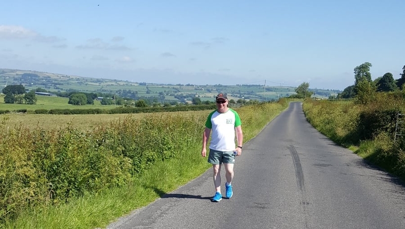 Martin Sheridan completed his walk in record temperatures