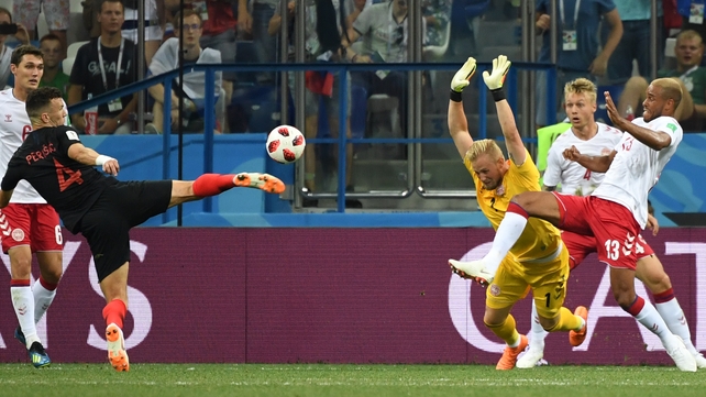 Kasper Schmeichel had to be on his toes as Croatia took control