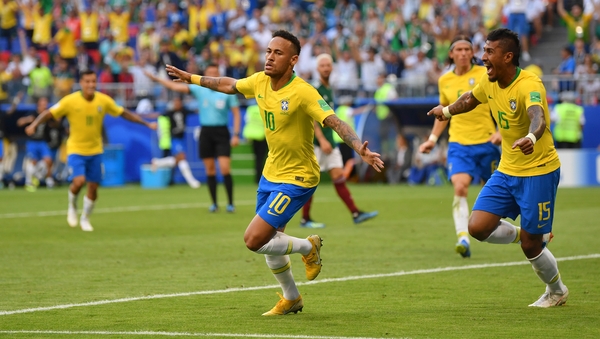Neymar has scored twice in the World Cup