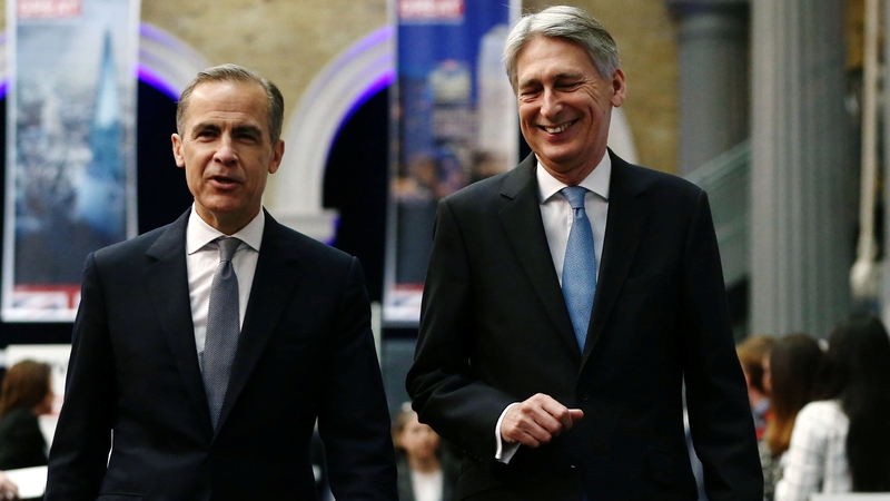 Bank of England Governor Mark Carney and UK Finance Minister Philip Hammond