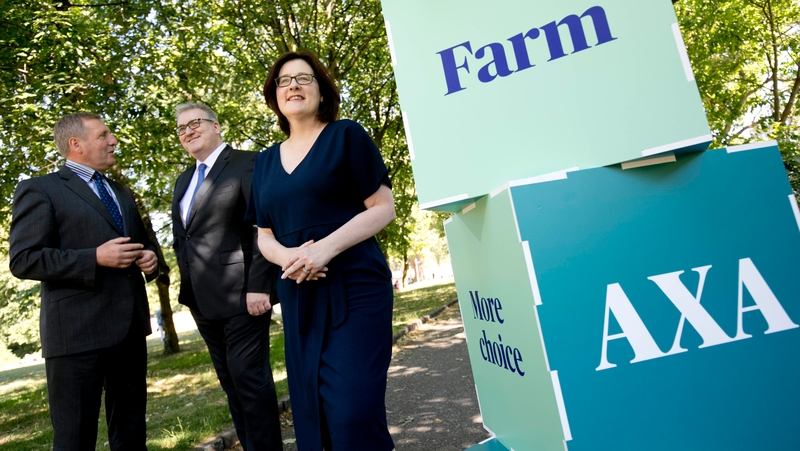 Agriculture & Food Minister, Michael Creed, Christy Doherty, Head of Farm at AXA and Antoinette McDonald, AXA's director of Direct Distribution and Customer Experience