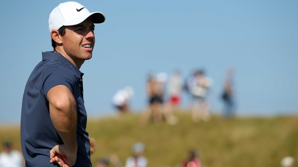 Rory McIlroy takes in the surroundings at Ballyliffin Golf Club in Donegal