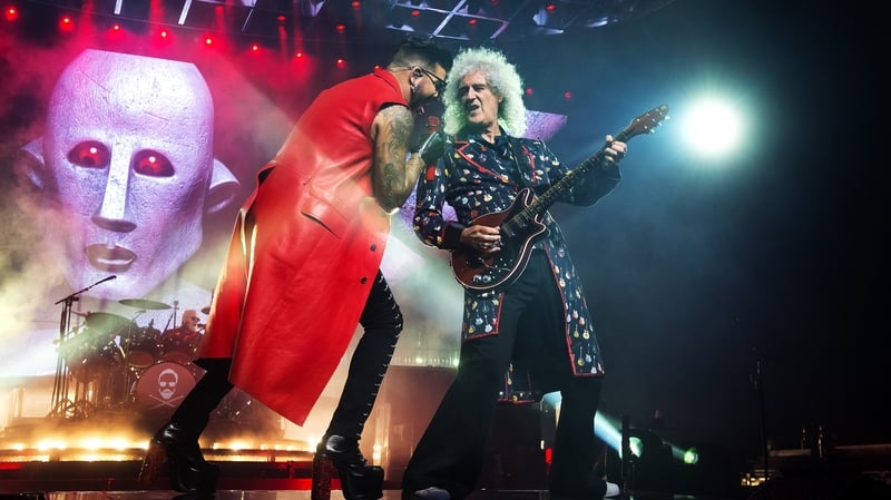 Adam Lambert with Brian May