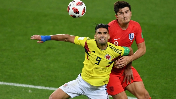 Falcao caught Maguire napping but the ref blew the whistle before Bacca put the ball in the net